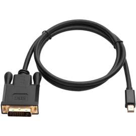 SIIG Mini DisplayPort to DVI 3ft Cable, 3 ft DVI-D/Mini DisplayPort Video Cable for Video Device, HDTV, PC, Computer, First End: 1 x 20-pin Mini DisplayPort 1.1a Digital Audio/Video, Male, Second End: 1 x 25-pin DVI-D (Single-Link) Digital Video