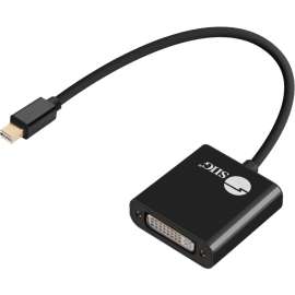 SIIG Mini DisplayPort to DVI Adapter, Active, DVI-D/Mini DisplayPort Video Cable for Video Device, Computer, HDTV, PC, Graphics Card, First End: 1 x 29-pin DVI-D (Single-Link) Digital Video, Female