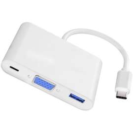 4XEM 3-in-1 USB-C Docking Station with VGA port and USB 3.0, for Notebook/Monitor, 100 W, USB 3.0 Type C, 4K