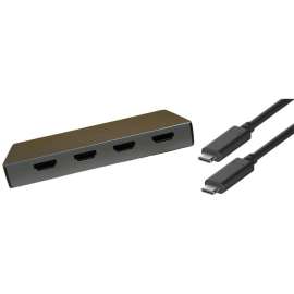 4XEM 6-in-1 4 HDMI port USB-C Dock, 4XEM 6-in-1 4 HDMI port USB-C Dock