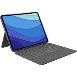Logitech Combo Touch Keyboard/Cover Case for 12.9" Apple, Logitech iPad Pro (5th Generation) Tablet, Oxford Gray, Scrape Resistant, Bump Resistant, Slip Resistant, Plastic, Woven Fabric Exterior Material