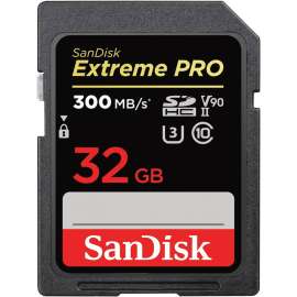 SanDisk Extreme Pro 32 GB UHS-II SDHC, 300 MB/s Read, 260 MB/s Write, Lifetime Warranty