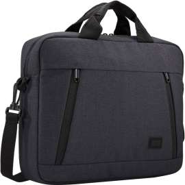 Case Logic Huxton HUXA-213 Carrying Case (Attaché) for 13" to 13.3" Notebook, Accessories, Tablet PC, Black, Polyester Body, Shoulder Strap, Luggage Strap, Handle, 11.4" Height x 2.8" Width x 13.8" Depth