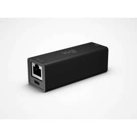 Logitech Mevo Ethernet Power Adapter - USB Type C - 12.50 MB/s Data Transfer Rate - 1 Port(s) - 1 - Twisted Pair - 10/100Base-T - Portable