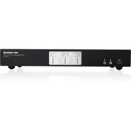 IOGEAR 2-Port 4K Dual View KVMP Switch with HDMI Connection, USB 3.0 Hub and Audio, 2 Computer(s), 2 Local User(s), 4096 x 2160, 1 x Network (RJ-45)