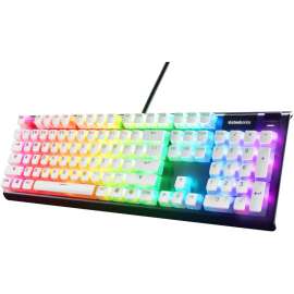 SteelSeries PrismCaps Universal Double Shot PBT Keycaps, Keyboard, White