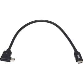 Tripp Lite USB C Cable USB 3.2 Gen 1 Right-Angle 60W PD Charging M/M 1ft, 1 ft Thunderbolt 3 Data Transfer Cable for Smartphone, Computer, Charger, Power Bank, MacBook Pro, Chromebook, Notebook, Docking Station, Wall Charger, External Hard Drive, PC, ...,