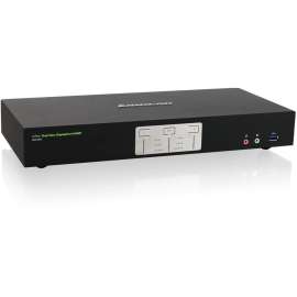 IOGEAR 2-Port 4K Dual View DisplayPort KVMP Switch with USB 3.0 Hub and Audio, 2 Computer(s), 4096 x 2160, 1 x Network (RJ-45), 6 x USB