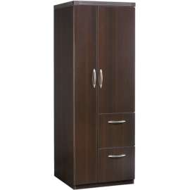Safco Aberdeen Series Personal Storage Tower Including 2 File Drawers Mocha