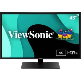 ViewSonic VX4381-4K 43 Inch Ultra HD MVA 4K Monitor Widescreen with HDR10 Support, Eye Care, HDMI, USB, DisplayPort for Home and Office, 43" Monitor, MVA Panel, 4K UHD 3840 x 2160px Resolution, 1.07 Billion Colors