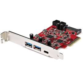 StarTech.com 5-Port USB PCIe Card, 10Gbps USB 3.2 Gen 2 PCIe Card, 1 USB-C/2 USB-A, Internal Header (2x 5Gbps USB), USB C PCI Express Card, 5-Port USB PCIe Card (USB 3.1 Gen 2), PCI Express expansion card; 10Gbps 2x USB Type-A/1x USB-C , Internal IDC hea