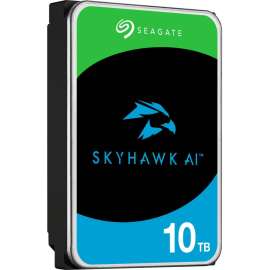 Seagate SkyHawk AI ST10000VE001 10 TB Hard Drive, 3.5" Internal, SATA (SATA/600), Conventional Magnetic Recording (CMR) Method, Network Video Recorder Device Supported