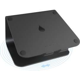 Rain Design mStand360 Laptop Stand w/ Swivel Base, Black, mStand360 with swivel base transforms your notebook into a stylish and stable workstation so you can work comfortably and share ideas with others spontaneously at the push of a finger.
