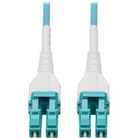 Tripp Lite Fiber Cable 100G MMF Duplex 50/125 OM4 LC/LC Armored Aqua 75M, 246.06 ft Fiber Optic Network Cable for Network Device, Patch Panel, Switch, First End: 2 x LC Male Network, Second End: 2 x LC Male Network, 100 Gbit/s