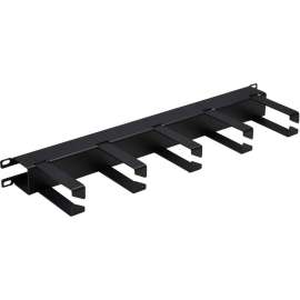 Tripp Lite Horizontal Cable Manager, Metal Rings, Black, 1U, Horizontal Cable Manager, Black, 1U Rack Height