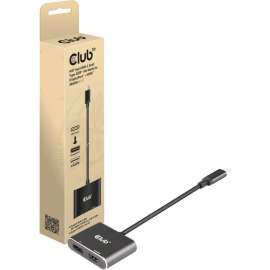 Club 3D MST Hub USB3.2 Gen2 Type-C(DP Alt-Mode) to DisplayPort + HDMI 4K60Hz M/F, 3840 × 2160, DisplayPort, 1 x HDMI Out, USB