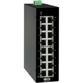 Tripp Lite Ethernet Switch Unmanaged 16Port Industrial 10/100/1000 Mbps DIN, 16 Ports, Gigabit Ethernet, 10/100/1000Base-T, TAA Compliant