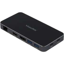 VisionTek VT400, Dual Display USB-C Docking Station with Power Passthrough, for Notebook, 100 W, USB Type C