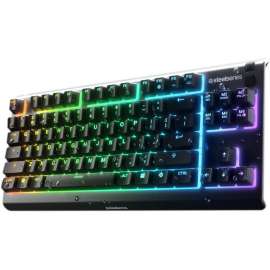 SteelSeries APEX 3 TKL Gaming Keyboard, Cable Connectivity, USB Interface, RGB LED Volume Control Hot Key(s), English (US)