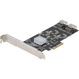 StarTech.com 8 Port SATA PCIe Card, PCI Express 6Gbps SATA Expansion Card with 4 Controllers, PCI-e x4 Gen 2 to SATA III Adapter Card, SATA III 6Gbps PCIe x4 Gen 2 card, PCIe SATA expansion card has 2x Mini-SAS ports with Mini-SAS to 4x SATA adapter cable