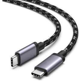 4XEM Nylon Braided USB-C to C 40 Gigabit 60CM/0.6M Cable, 1.97 ft USB-C Data Transfer Cable, First End: 1 x USB4 Type C, Male, Second End: 1 x USB4 Type C