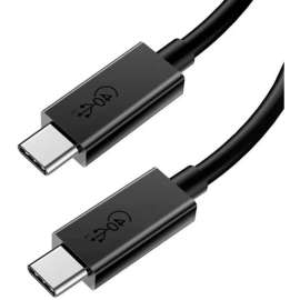 4XEM USB-C to C 40 Gigabit Half Meter Cable - 1.64 ft USB-C Data Transfer Cable - First End: 1 x USB4 Type C - Male - Second End: 1 x USB4 Type C - Male - 40 Gbit/s - Nickel Plated Connector - Black - 1