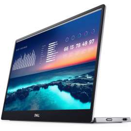 Dell C1422H 14" Full HD LCD Monitor, 16:9, Silver, 14" Class, In-plane Switching (IPS) Black Technology