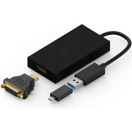4XEM USB 3.0 to HDMI 4K Display Adapter, 1 x Type A USB 3.0 Powered USB Male, 1 x HDMI 1.4 Digital Audio/Video Female, 3840 x 2160 Supported, Black