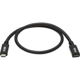 Tripp Lite USB C Extension Cable USB 3.2 Gen 1 60W PD Charging TB3 M/F 6ft, 6 ft Thunderbolt 3 Data Transfer Cable for MacBook Pro, Chromebook, Notebook, Computer, Dock, Smartphone, Docking Station, Wall Charger, Power Bank, External Hard Drive, PC, ..., 