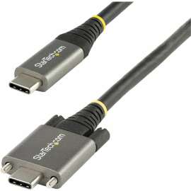 20" 50cm Side Screw Locking USB C Cable 10Gbps, USB 3.1 Gen 2 Type-C Cable, 5A/100W PD, DP Alt Mode, Dual Screw Lock USB-C Cord - 20"/50cm Side Screw Locking USB-C cable 10Gbps; USB 3.2/3.1 Gen 2; 100W (5A) PD 3.0 charging; DP 1.4 Alt m