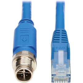Tripp Lite Ethernet Cable M12 XCode Cat6 1G UTP CMR-LP PoE M12 RJ45 M/M 10M, 32.81 ft Category 6 Network Cable for Network Device, VoIP Device, Access Control Device, Controller, Switch, Security Device, PoE-enabled Device, Surveillance Camera, First End: