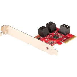 StarTech.com SATA PCIe Card, 6 Port PCIe SATA Expansion Card, 6Gbps SATA Adapter, Stacked SATA Connectors, PCI Express to SATA Converter, SATA III 6Gbps PCIe 3.0 x4 card, SATA expansion adapter card, 6-Port SATA to PCIe Card w/ASM1166 controller for 16Gbp
