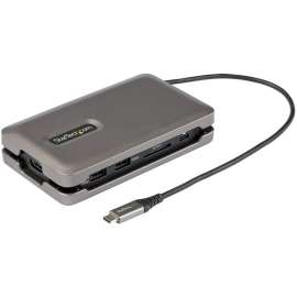 StarTech.com USB C Multiport Adapter, USB C to 4K 60Hz HDMI 2.0, 2-Port 10Gbps USB Hub, 100W Power Delivery Pass-through, GbE, SD/MicroSD, USB-C multiport adapter 4K 60Hz HDMI 2.0b HDR10 w/DP 1.4 Alt-Mode Alternative to DKT30CSDHPD, 2x 10Gbps USB Hub/SD R
