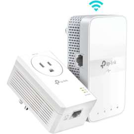 Tp Link TP-Link TL-WPA7617 KIT, Powerline Wi-Fi Extender, AV1000 Powerline Ethernet Adapter with AC1200 Dual Band Wi-Fi, Gigabit Port, Passthrough, OneMesh