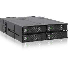 Cremax Icy Dock ToughArmor MB720MK-B V2 Drive Enclosure for 5.25" M.2, PCI Express NVMe 4.0 x4, SFF-8612 OCuLink Host Interface Internal, Black, Hot Swappable Bays, 4 x SSD Supported