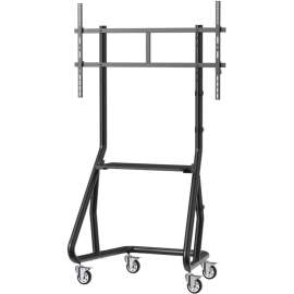 Tripp Lite Heavy-Duty Streamline Landscape Mobile Cart for 60" to 105" Flat-Panel Displays - 220 lb Capacity - 4 Casters - Aluminum, Steel - 43.1" Width x 26.9" Depth x 67.6" Height - Steel Frame - Black