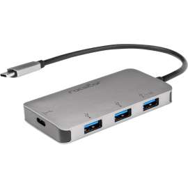 Rocstor Premium USB-C to USB-A Hub with 100W Power Delivery - USB 3.1 Type C - Portable - 4 USB Port(s) - 3 USB 3.0 Port(s) - 1 USB 3.1 Port(s) - Chrome OS, Mac, PC