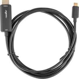 Rocstor Premium USB-C to HDMI Cable 4K/60Hz, 6 ft HDMI/USB-C A/V Cable for Audio/Video Device, Desktop Computer, Notebook, Netbook, Chromebook, Monitor, Projector, HDTV, Computer, Workstation, MacBook, ..., First End: 1 x 24-pin USB Type C, Male, Second E