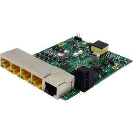 Brainboxes Embedded Industrial 5 Port PoE+ 10/100 Ethernet Switch, 5 Ports, Fast Ethernet, 10/100Base-T, TAA Compliant