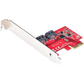 StarTech.com SATA PCIe Card, 2 Port PCIe SATA Expansion Card, 6Gbps SATA, PCI Express to SATA Adapter, Non-RAID, PCIe to SATA Converter, SATA III 6Gbps PCIe 2.0 x1 card, SATA expansion adapter card, 2-Port SATA to PCIe Card w/ASM1061 controller for 4Gbps 