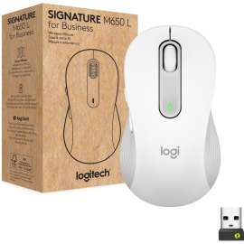 Logitech Signature M650 L for Business (Off-White), Brown Box, Wireless, Bluetooth/Radio Frequency, Off White