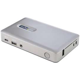 StarTech.com USB C Dock, USB-C to DisplayPort 4K 30Hz or VGA, 65W PD3.0, 4-Port USB 3.1 Gen 1 Hub, GbE, Universal USB C Docking Station, USB C Mini Dock with DP 1.2 4K 30Hz or VGA/3x USB-A 5Gbps/BC 1.2/1x USB-C 5Gbps data/65W PD/Audio/GbE/Isolated HID USB