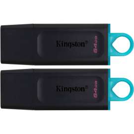 Kingston DataTraveler Exodia 64GB USB 3.2 (Gen 1) Flash Drive, 64 GB, USB 3.2 (Gen 1), Black, Teal, 5 Year Warranty