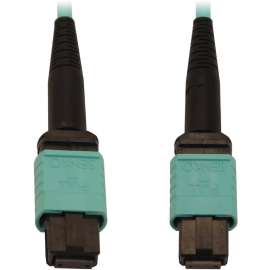 Tripp Lite Fiber Optic Cable 40/100/400G MMF 50 OM3 12F MTP/MPO-PC F/F 10M, 32.81 ft Fiber Optic Network Cable for Network Device, Patch Panel, Switch, First End: 1 x MTP/MPO Network, Female, Second End: 1 x MTP/MPO Network