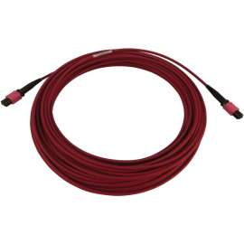 Tripp Lite 100G Multimode 50/125 OM4 Fiber Optic Cable (12F MTP/MPO-PC F/F), LSZH, Magenta, 15 m (49.2 ft.), 49.21 ft Fiber Optic Network Cable for Network Device, Patch Panel, Switch, First End: 1 x MTP/MPO Network, Female, Second End: 1 x MTP/MPO Networ