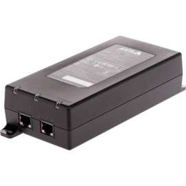 Axis Communications AXIS 90 W Midspan AC/DC - 24 V AC, 20 V DC, 26.4 V DC Input - 56 V DC Output - 1 x Gigabit Ethernet Input Port(s) - 1 x Gigabit PoE Output Port(s) - 90 W - Black