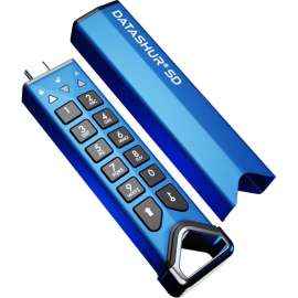 iStorage datAshur SD USB 3.2 (Gen 1) Type C Flash Drive/Flash Card Reader, USB 3.2 (Gen 1) Type C, 100 MB/s Read Speed, 95 MB/s Write Speed, 256-bit AES