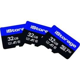 iStorage 32 GB microSDXC, 3 Pack, 100 MB/s Read, 95 MB/s Write