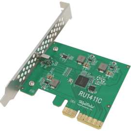 HighPoint RocketU 1411C PCIe 3.0 x4 USB 3.2 20Gb/s Host Controller, PCI Express 3.0 x4, Plug-in Card, 1 USB Port(s), UASP Support