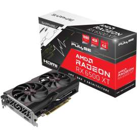Sapphire AMD Radeon RX 6500 XT Graphic Card, 4 GB GDDR6, 2.69 GHz Game Clock, 2.83 GHz Boost Clock, 64 bit Bus Width
